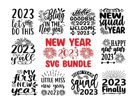 10 New Year 2023 T Shirt Bundle: Graphics & T-Shirt Designs