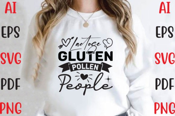 A Unique Botanical Fusion: Lactose Gluten Pollen People Graphics for T-Shirt Designs