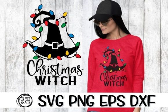 Christmas Witch Graphics for T-Shirt Designs