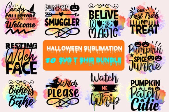 Halloween SVG Sublimation Graphics & T-Shirt Designs