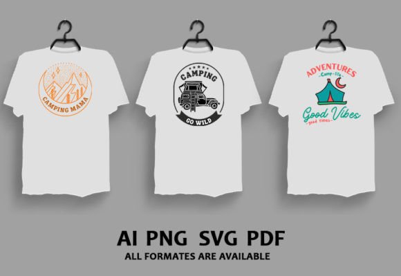 Wild Camping T-Shirt Designs: A Graphics Bundle Review